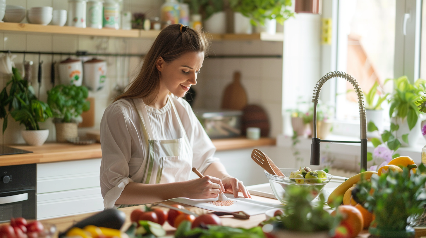 Різноманітні свіжі продукти та здорова їжа