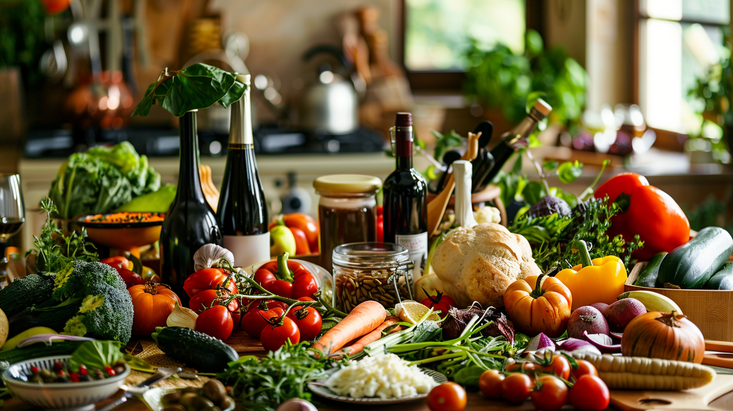 Счастливые люди за обеденным столом